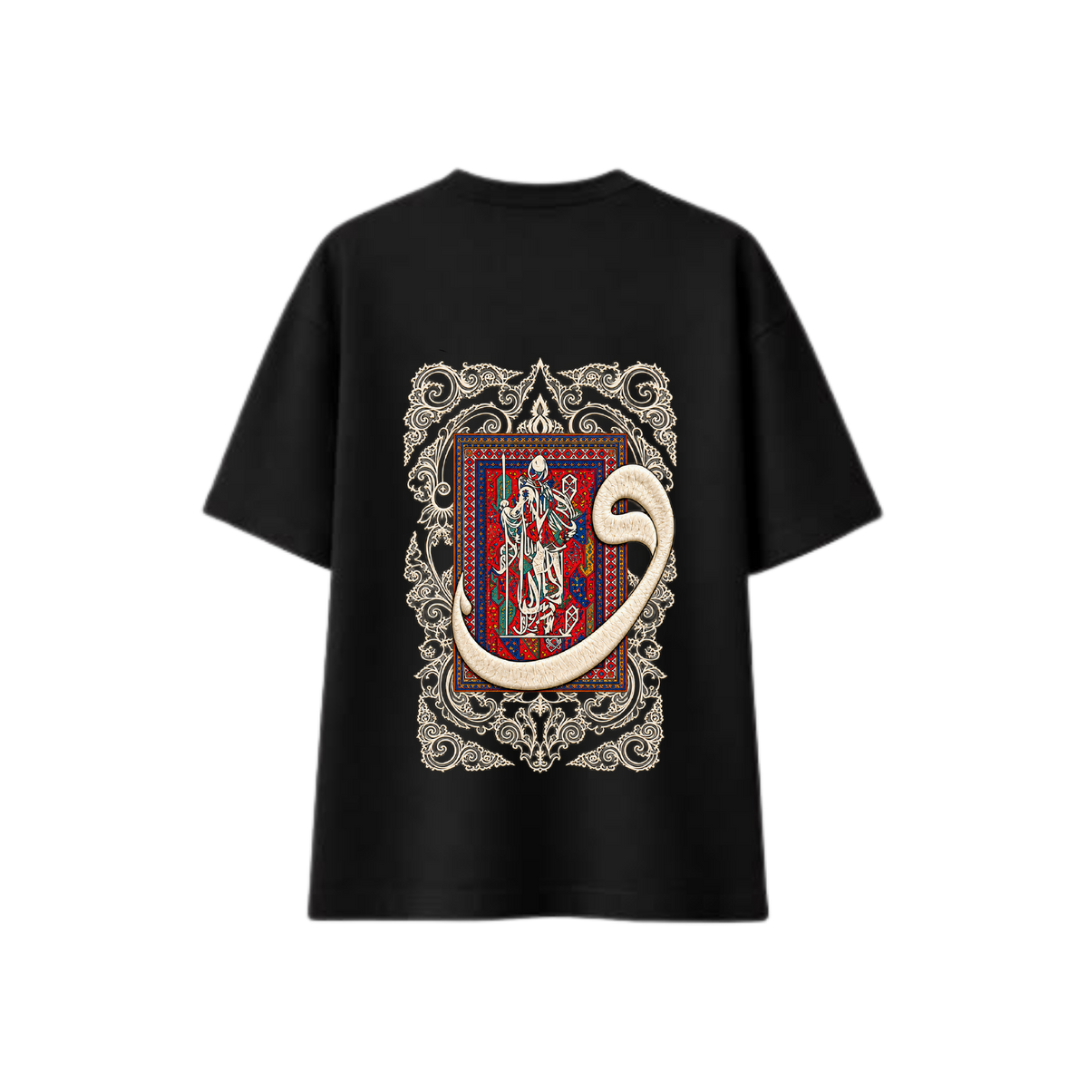 Embroidery Print Over-Size Shirt